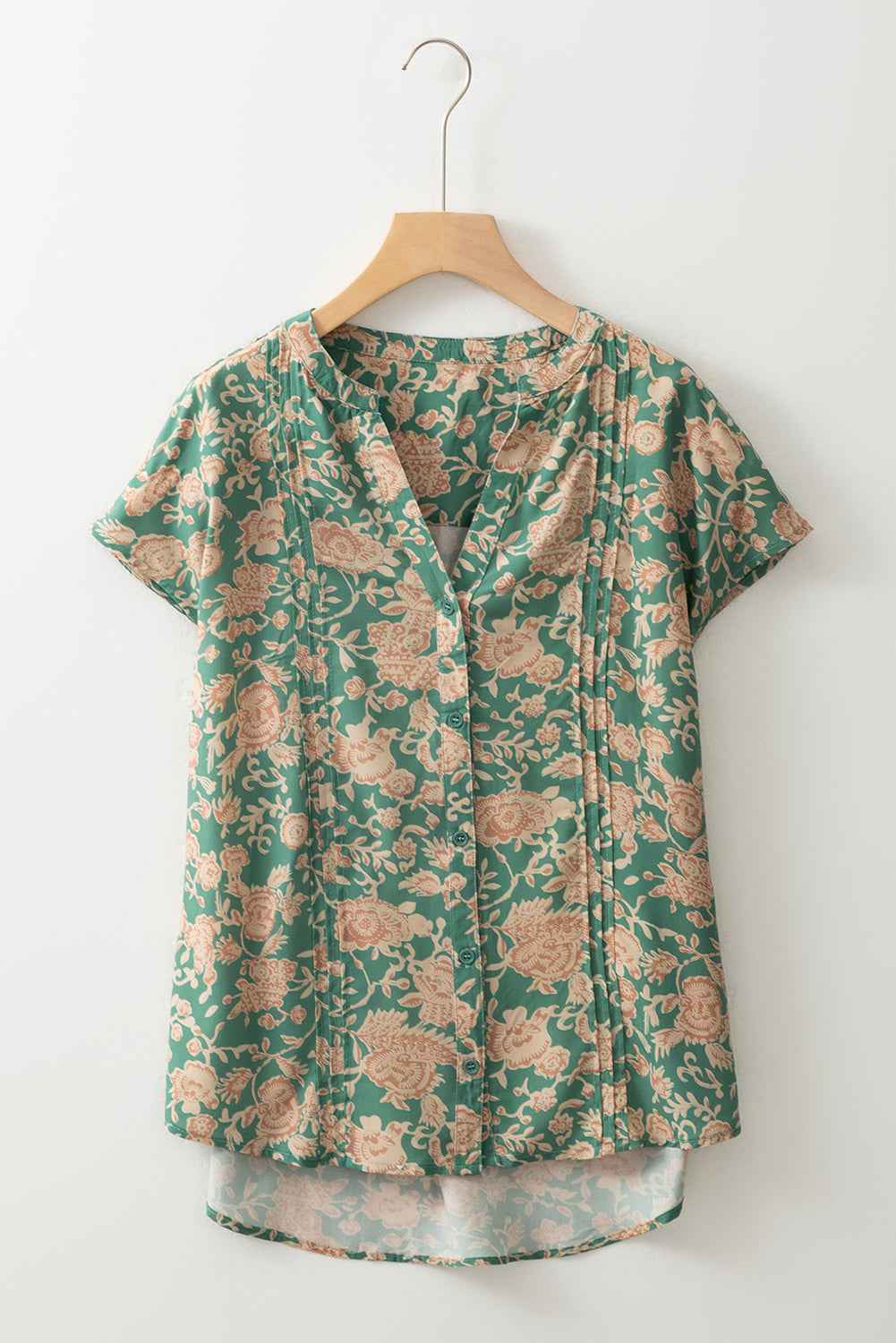 Bethany Pleated Short Sleeve Blouse