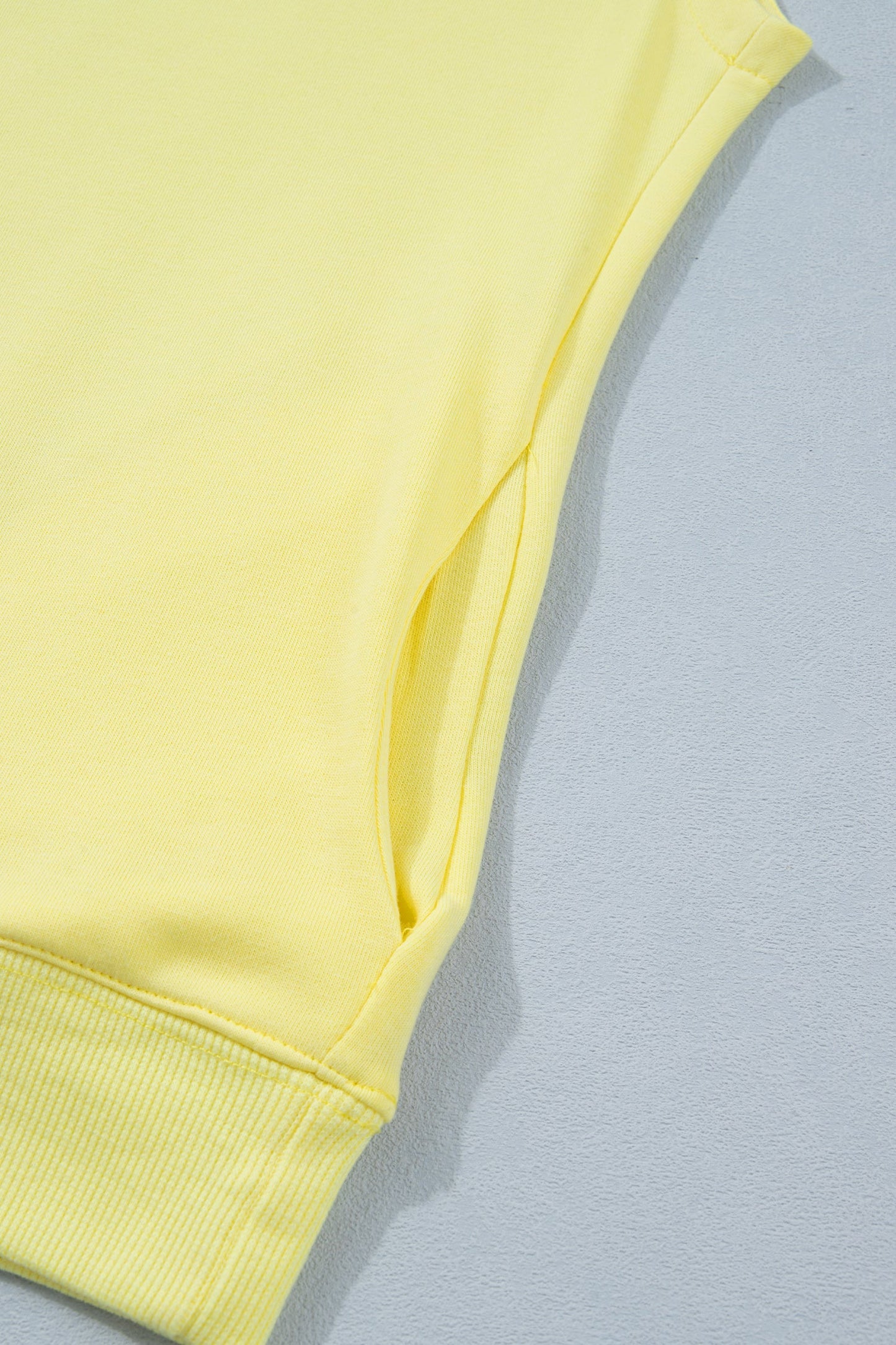Solid Mock Neck Cap Sleeve Oversized Top
