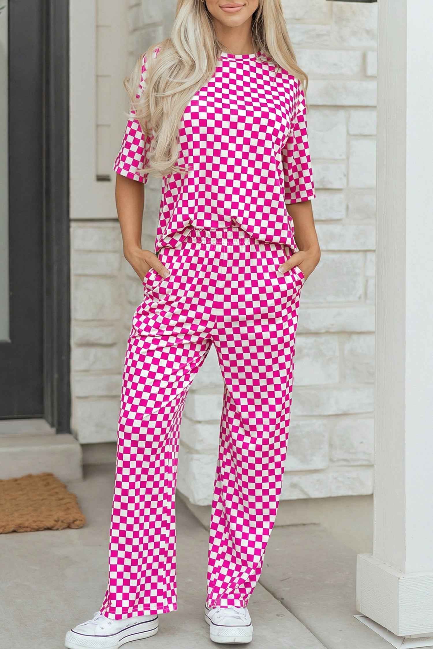 Elisa Print Half Sleeve Lounge Set