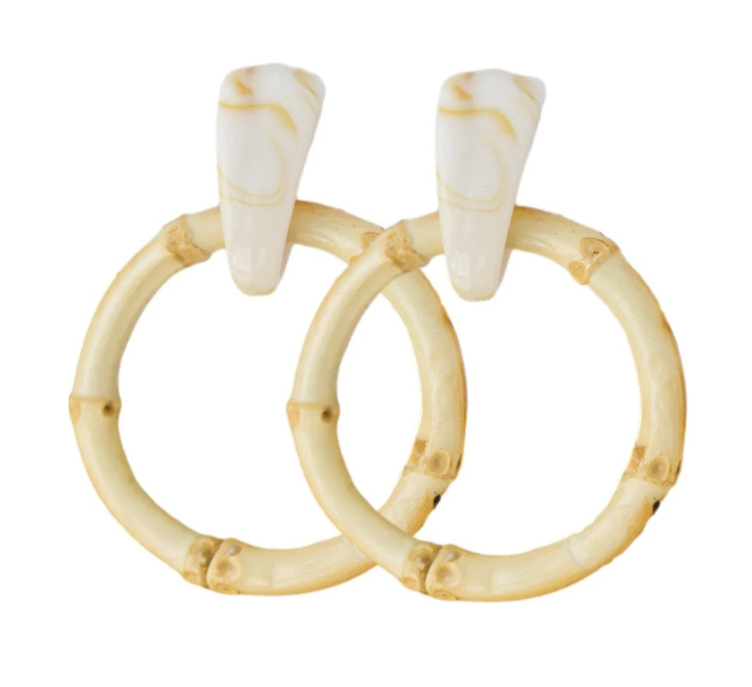 Bali Bamboo Earrings - Light