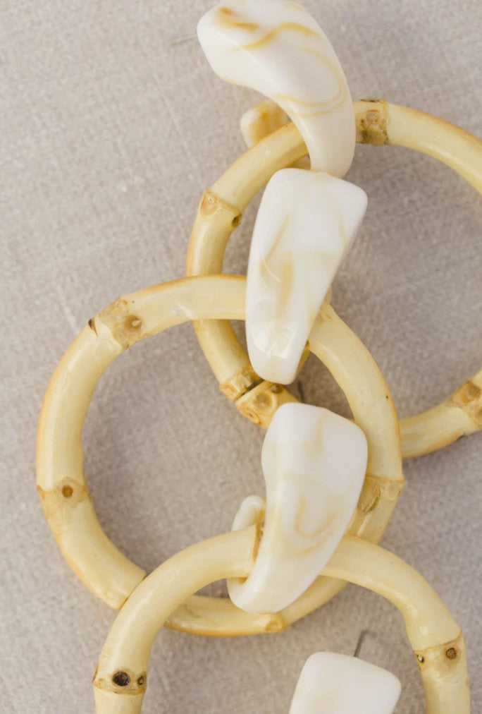Bali Bamboo Earrings - Light