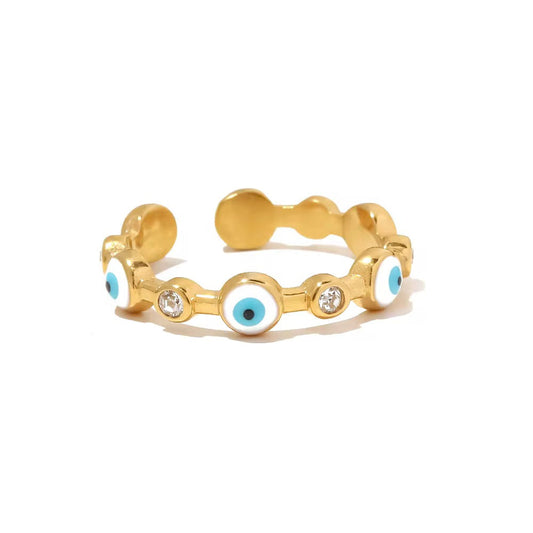 Halo Evil Eye Ring