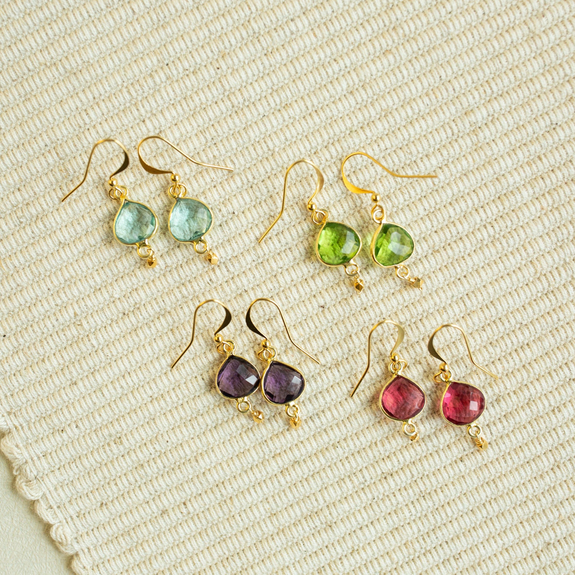 Cute Peridot Ballet Drop Earrings