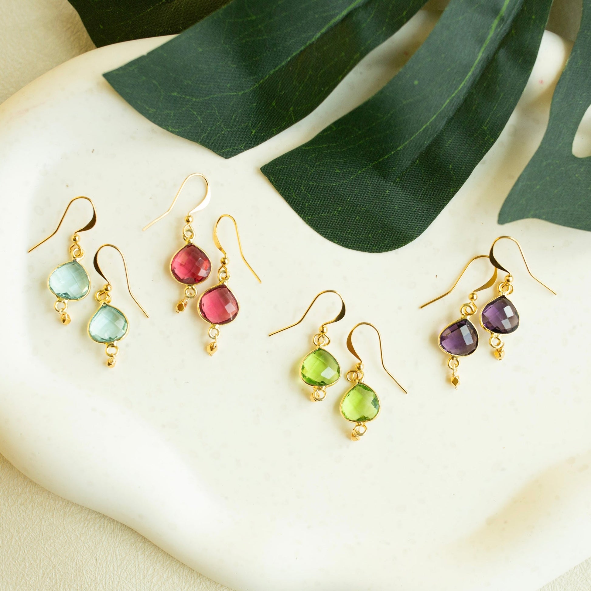 Cute Peridot Ballet Drop Earrings