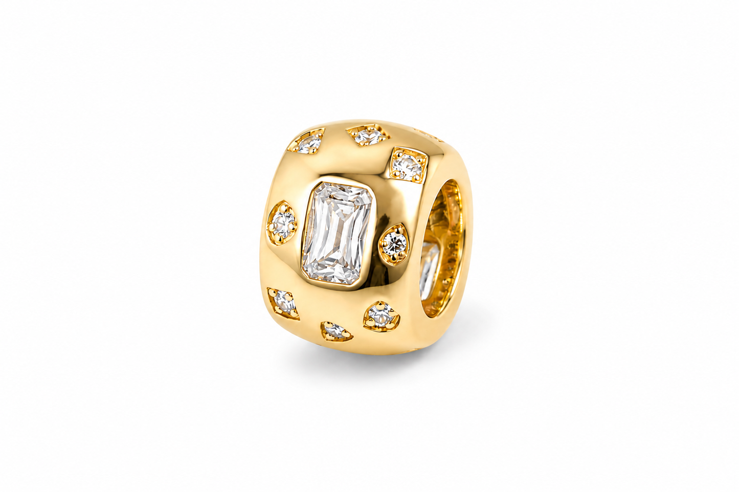 Chunky CZ Spacer Charm