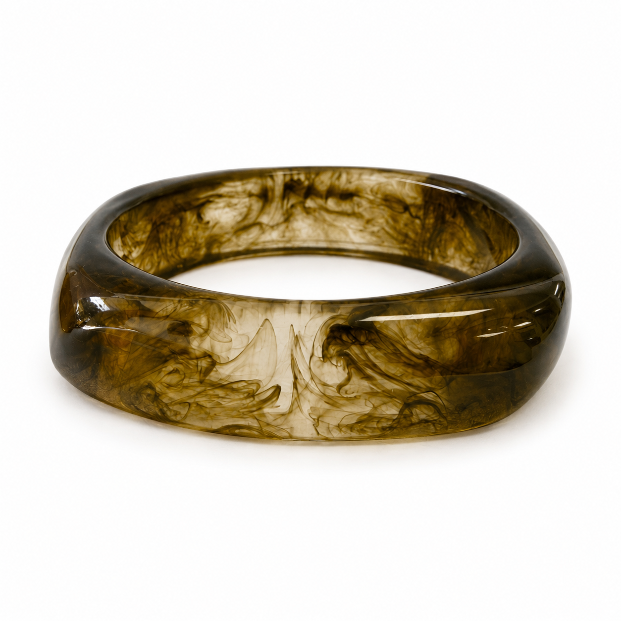 Olive Acrylic Bangle