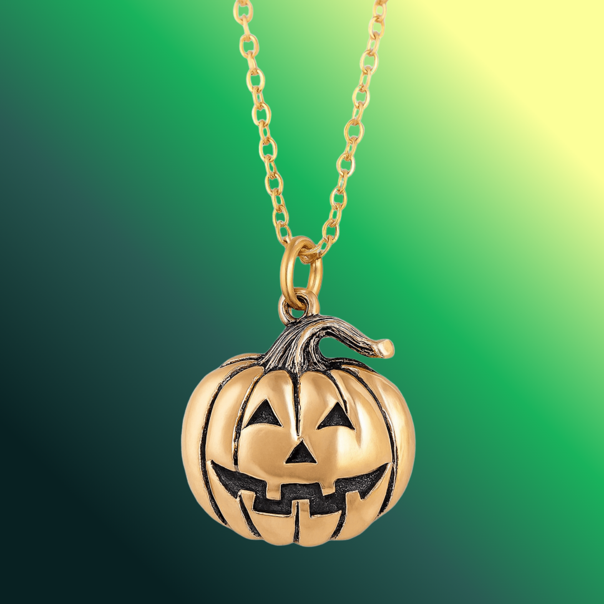 Bronze Jack O’ Lantern Charm Necklace 
