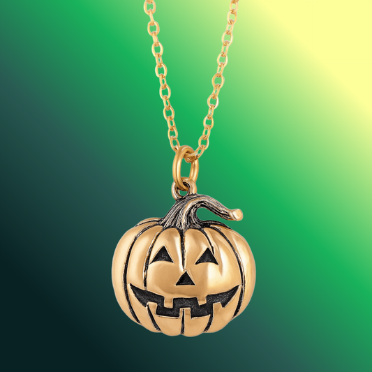 Bronze Jack O’ Lantern Charm Necklace 