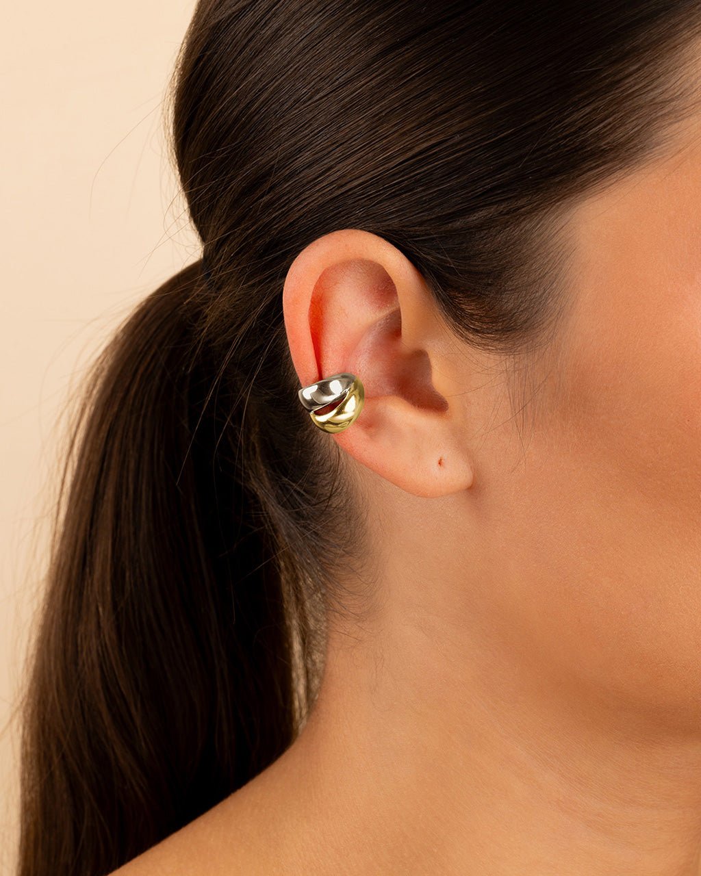 Johanna Two-Tone Interlocking Ear Cuff Set