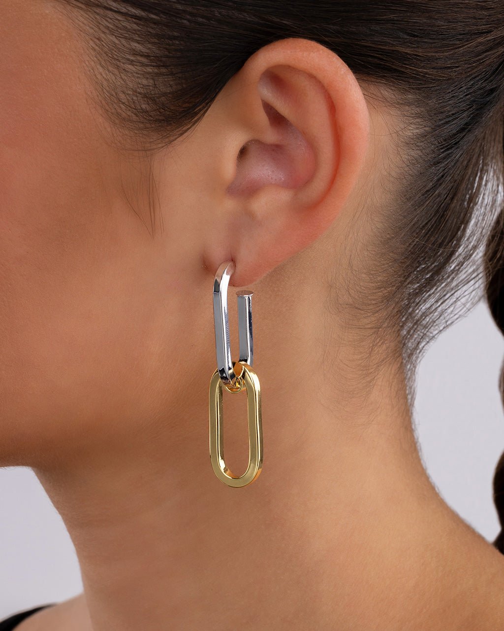 Doreen Mixed Metal Oval Drops