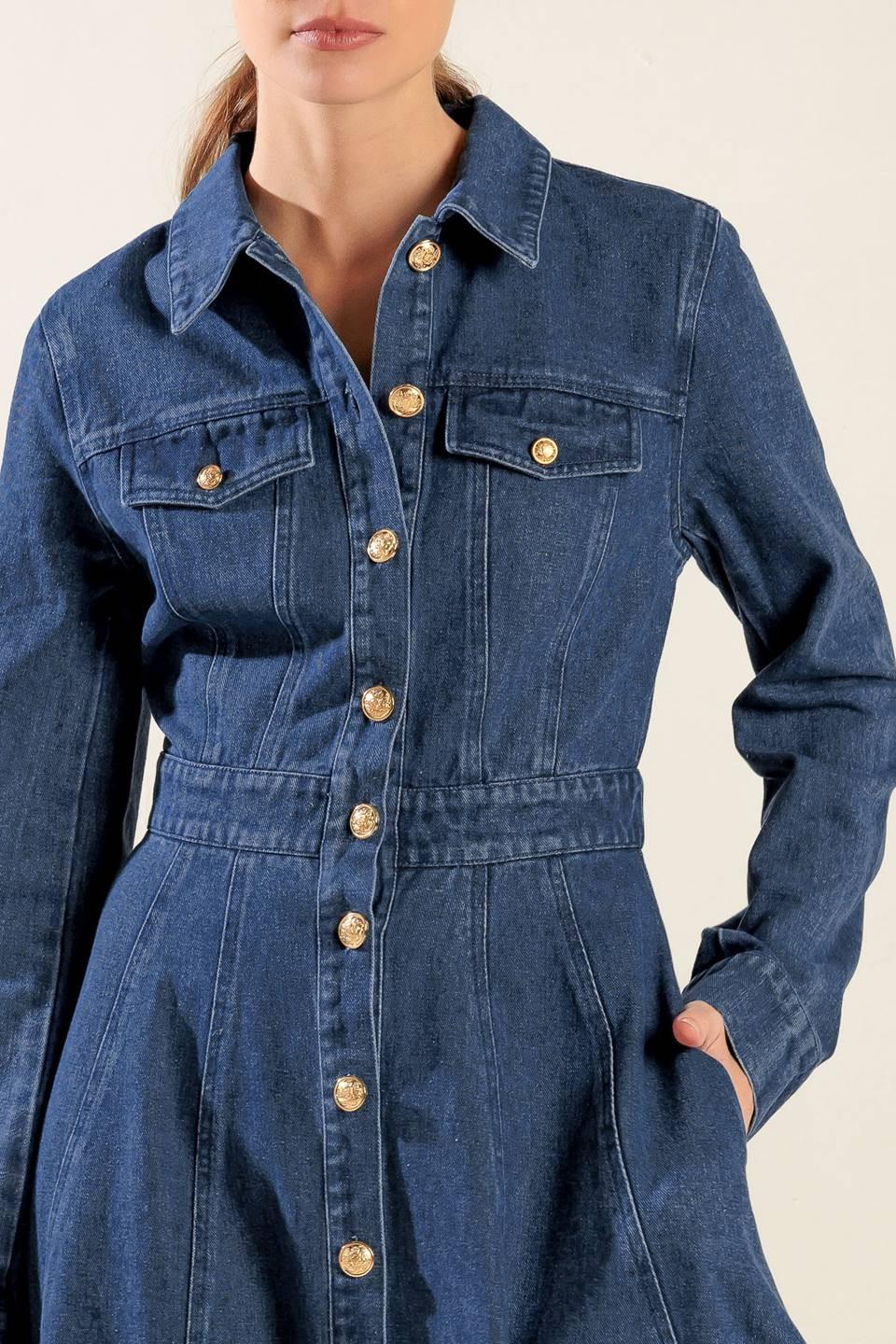 Drifting Thoughts Denim Midi Dress