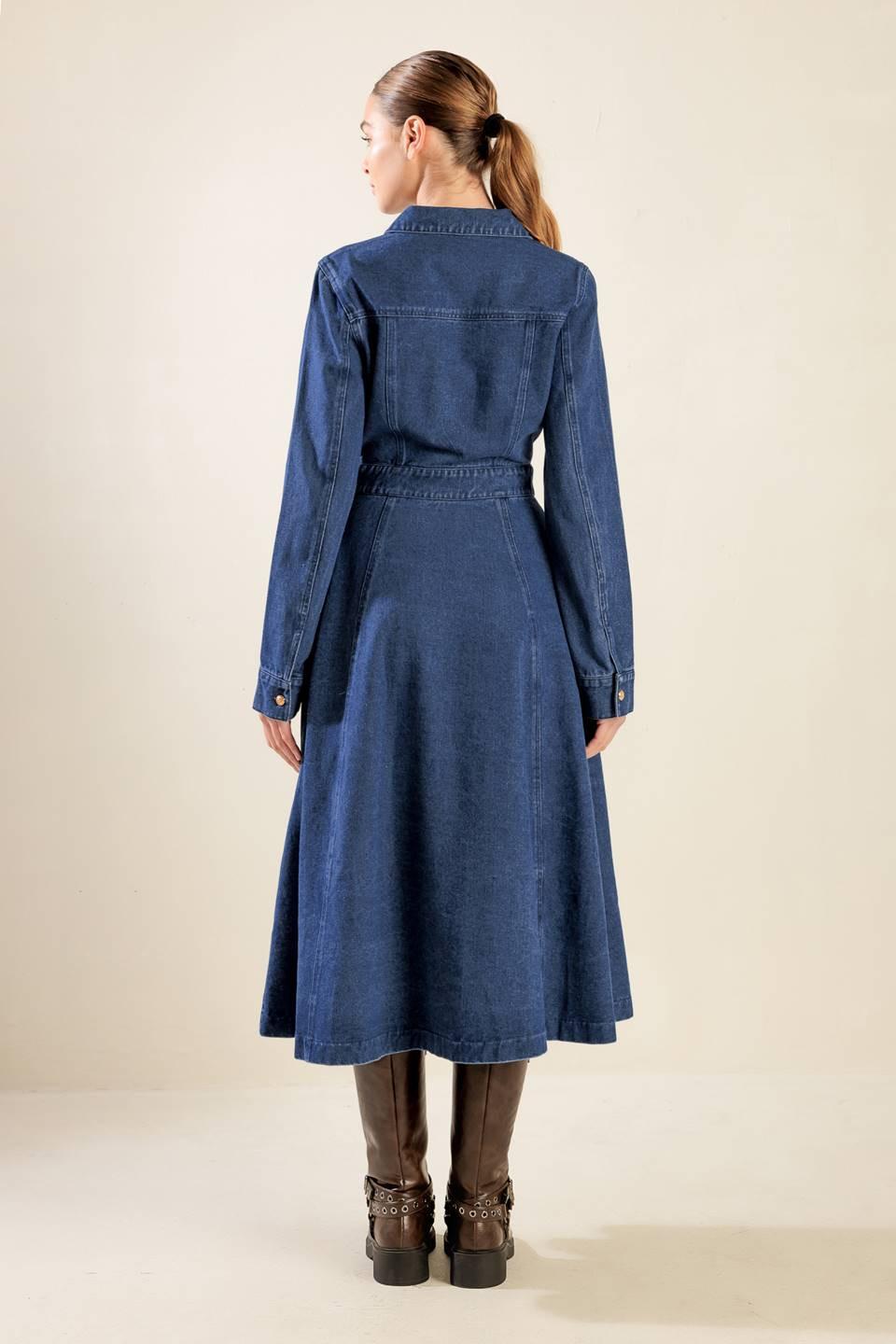 Drifting Thoughts Denim Midi Dress
