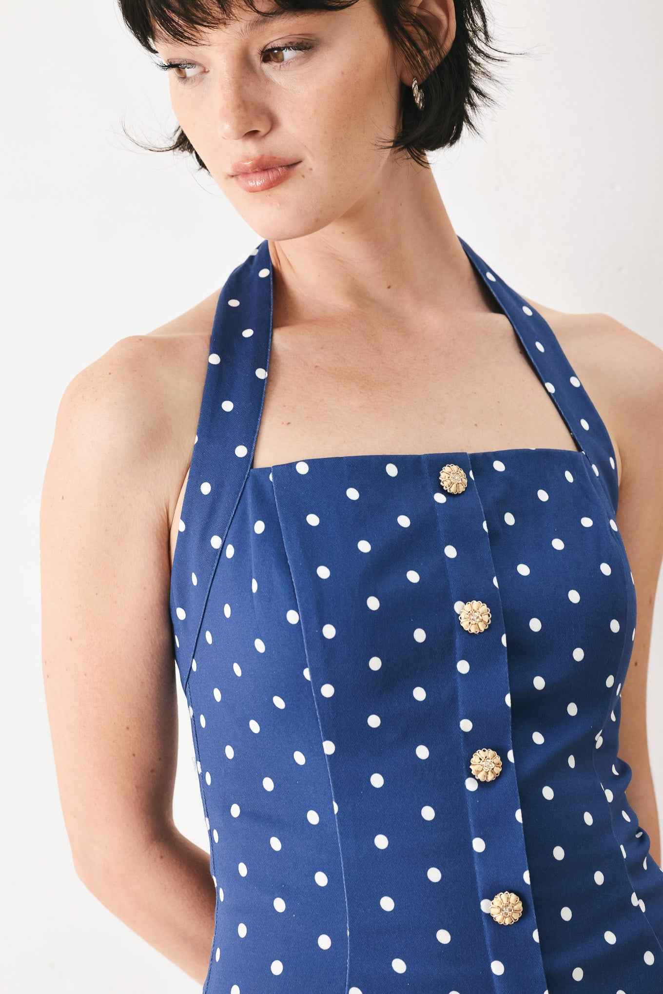 DOTS & DREAMS WOVEN MINI DRESS