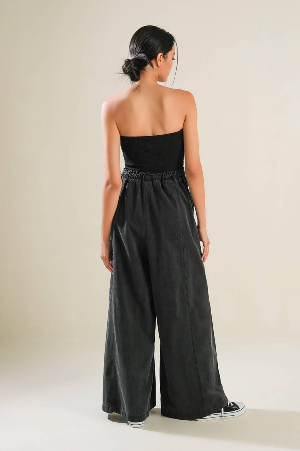 Black Tea With You Mix Media Jumpsuit