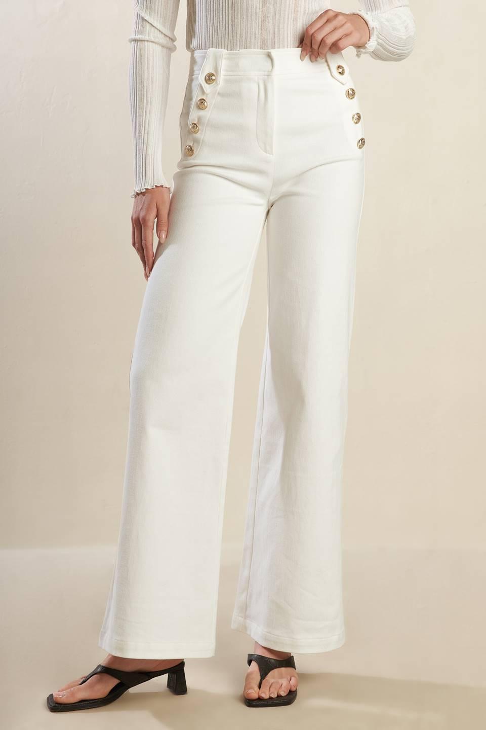 Lily Petal White Woven Pants