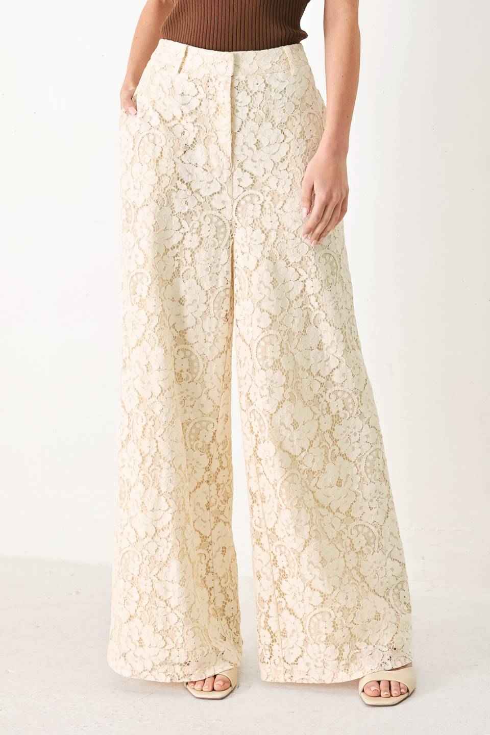 DELICATE BEAUTY WOVEN LACE PANTS