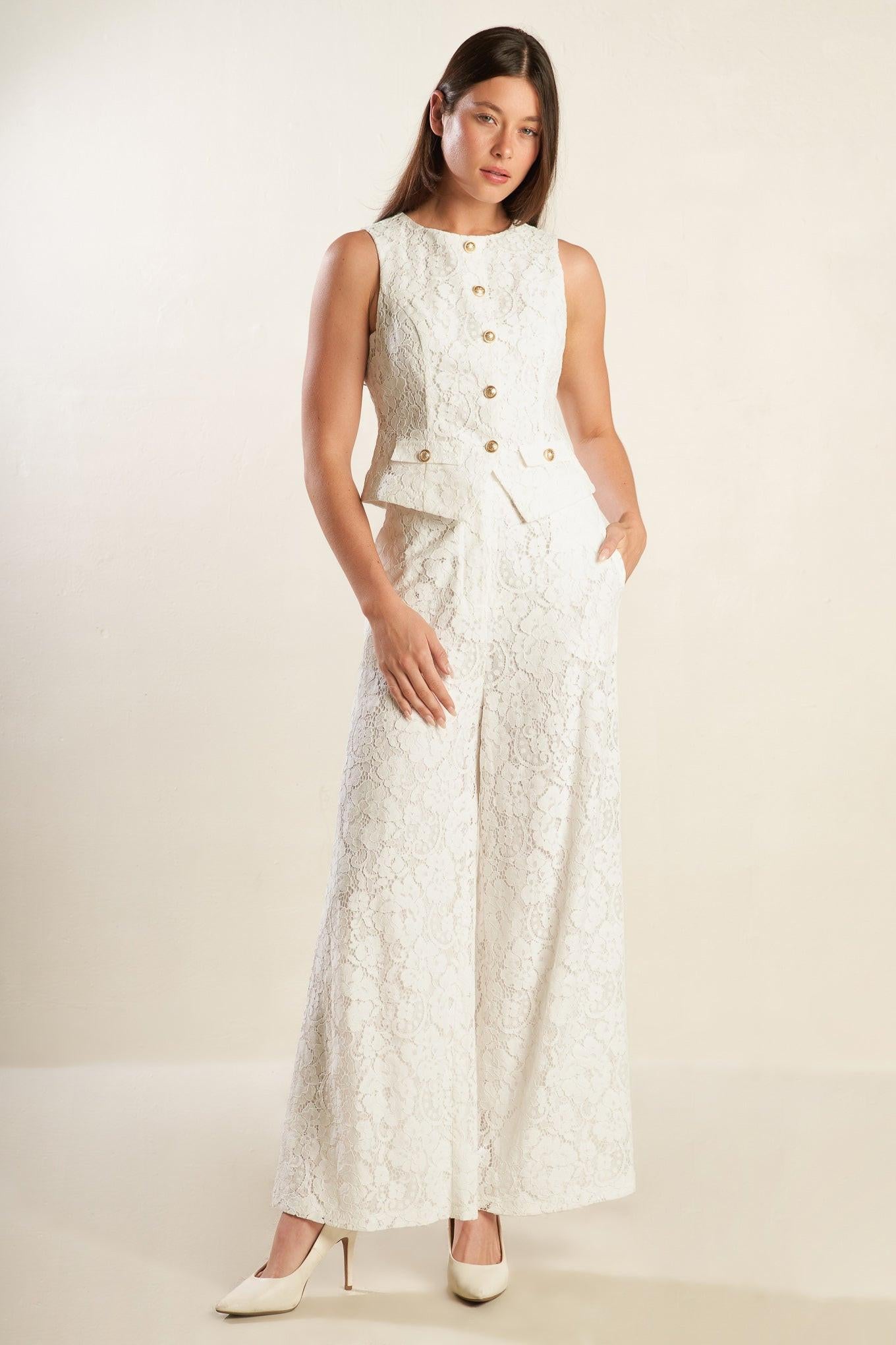 WE TRUST YOU WOVEN LACE PANTS
