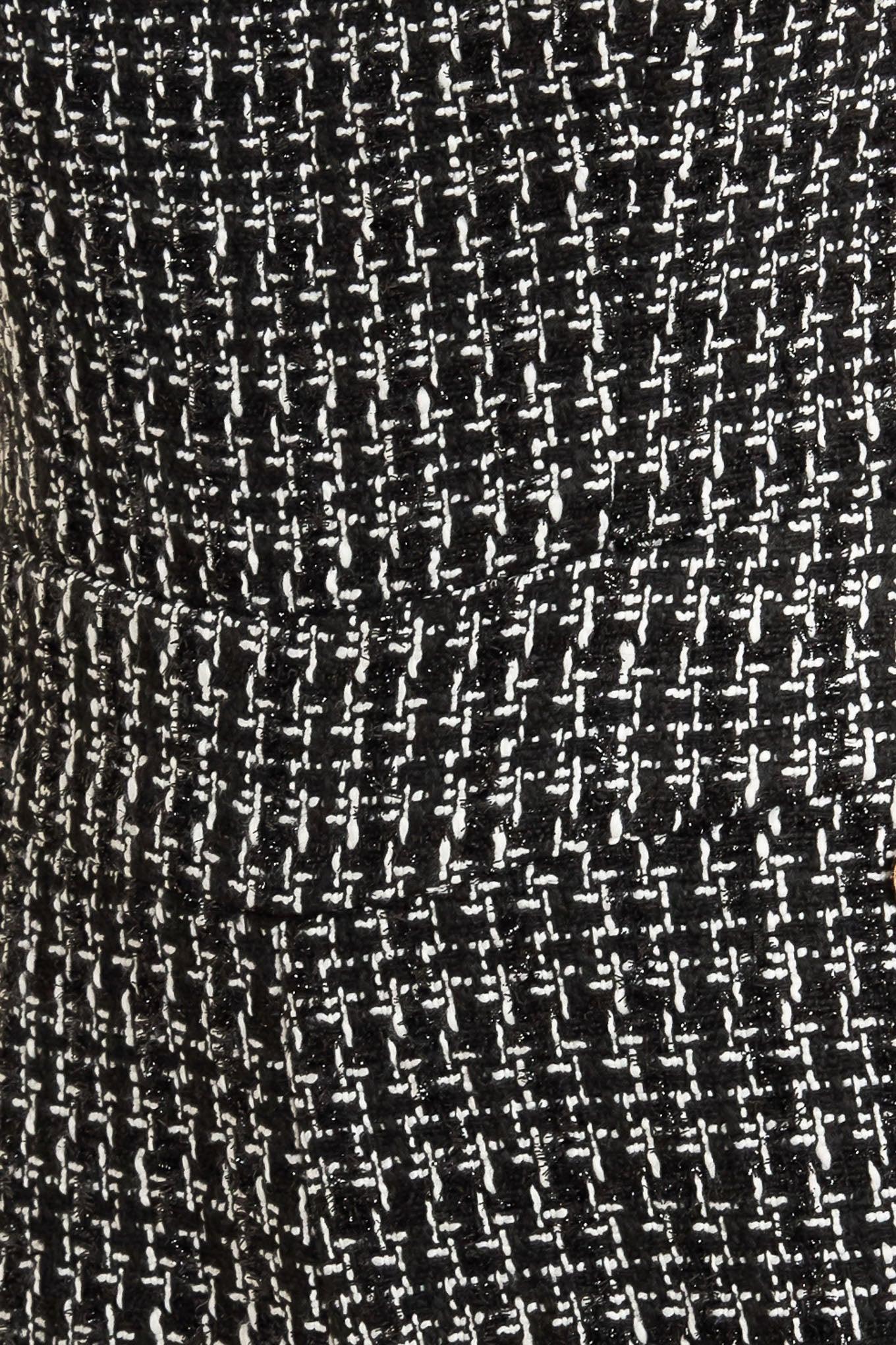 HAUTE STRAPLESS TWEED JUMPSUIT