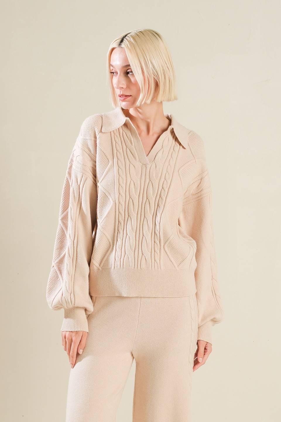 Hold Your Gaze Sweater Knit Top