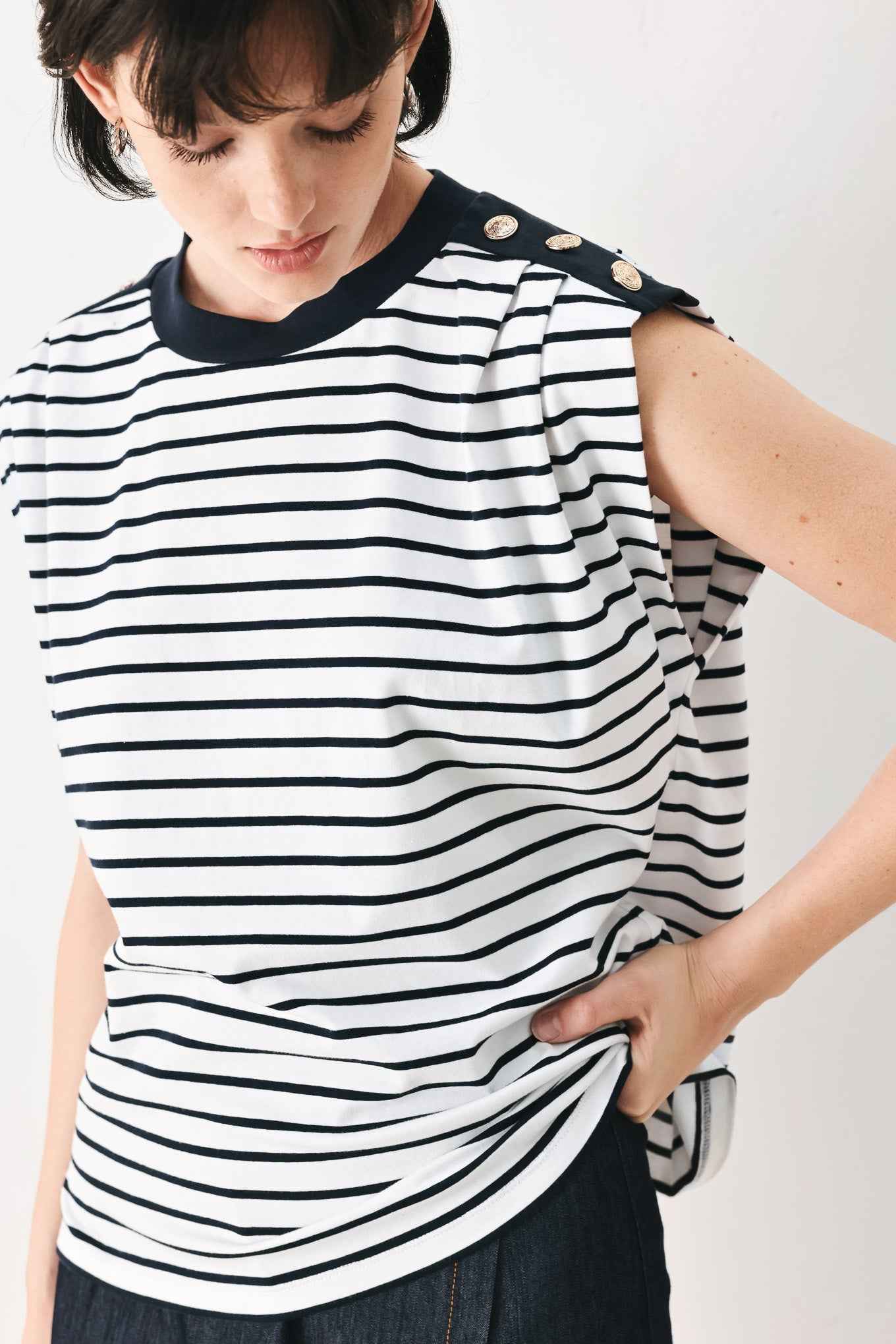 EVERYDAY COOL STRIP KNIT TOP
