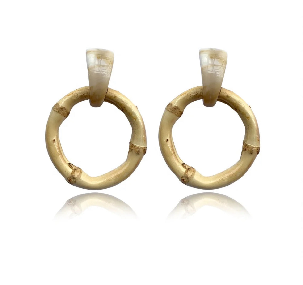 Bali Bamboo Earrings - Light