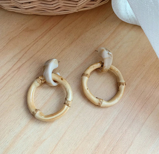 Bali Bamboo Earrings Light