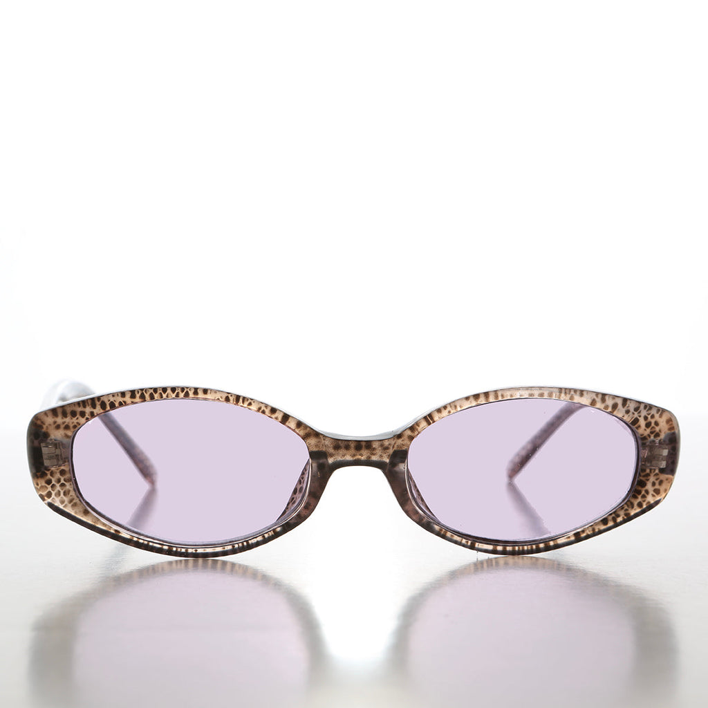 90s Oval Sunglasses with Tinted Lenses - Helena