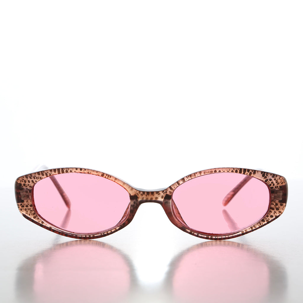 90s Oval Sunglasses with Tinted Lenses - Helena