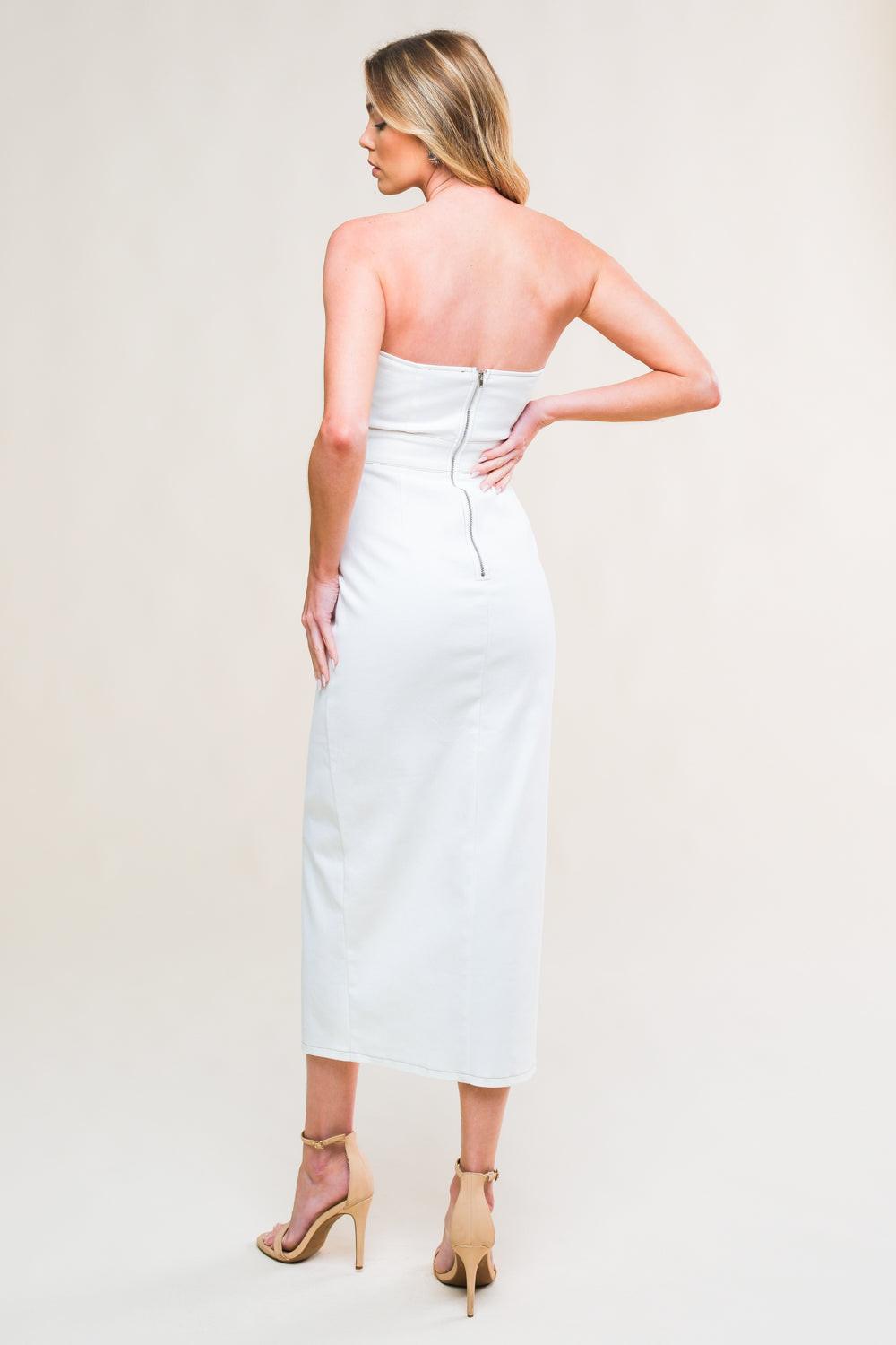 Easygoing Beauty Woven Twill Midi Dress