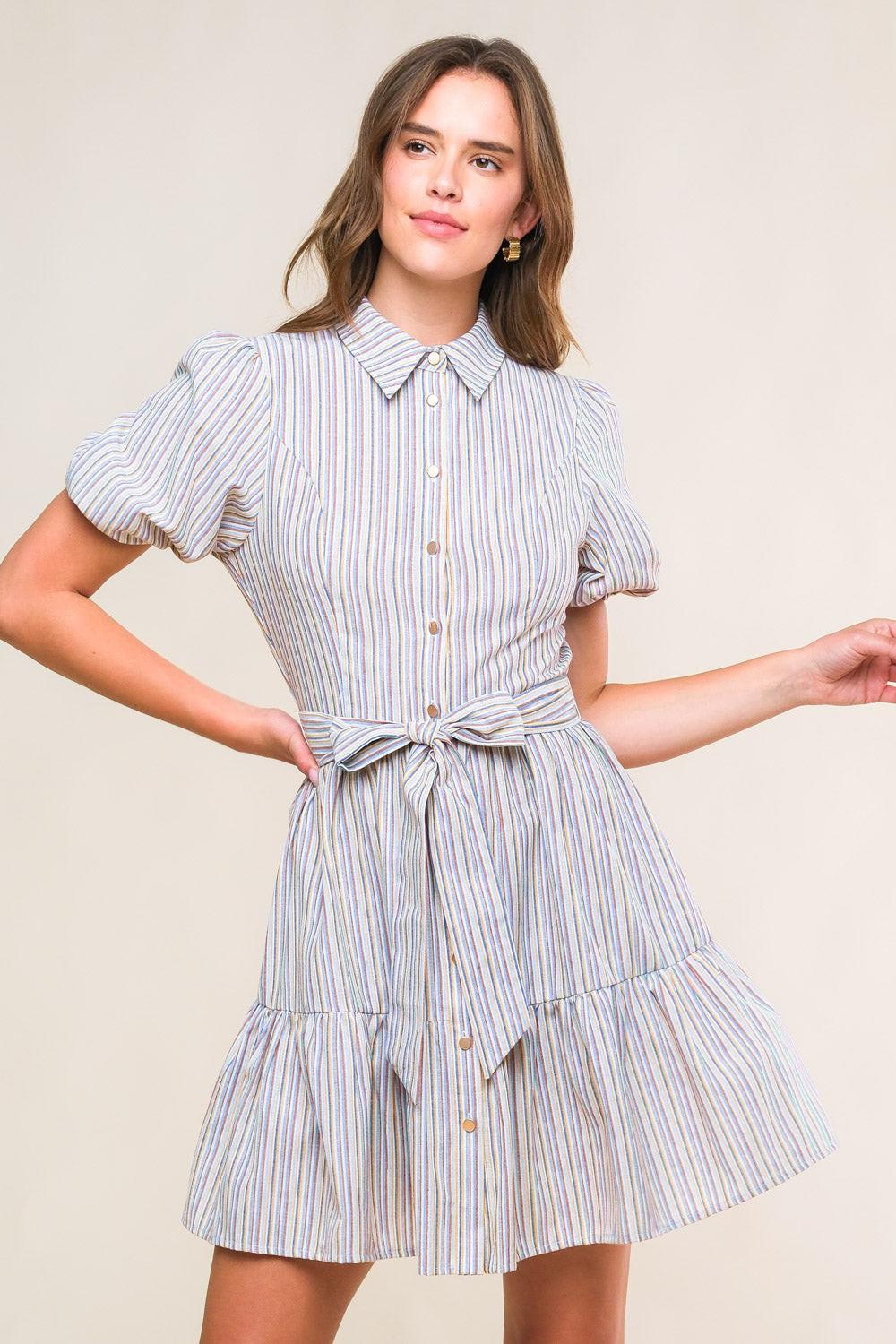 Adorable Prescence Woven Mini Dress