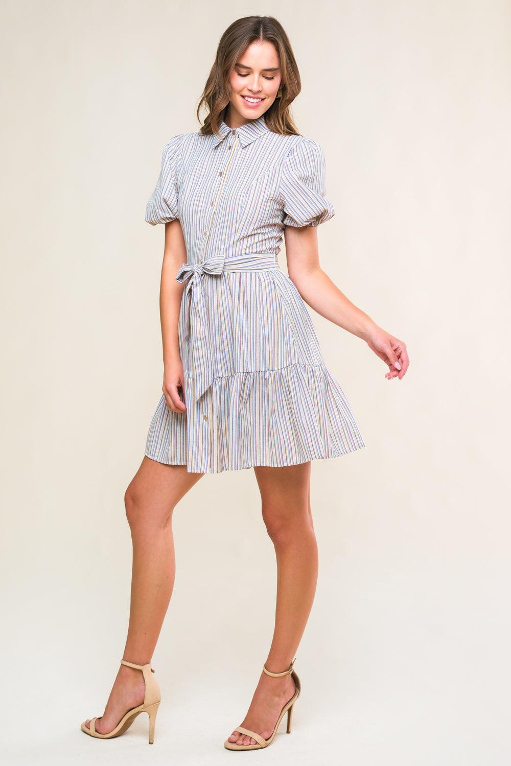 Adorable Prescence Woven Mini Dress