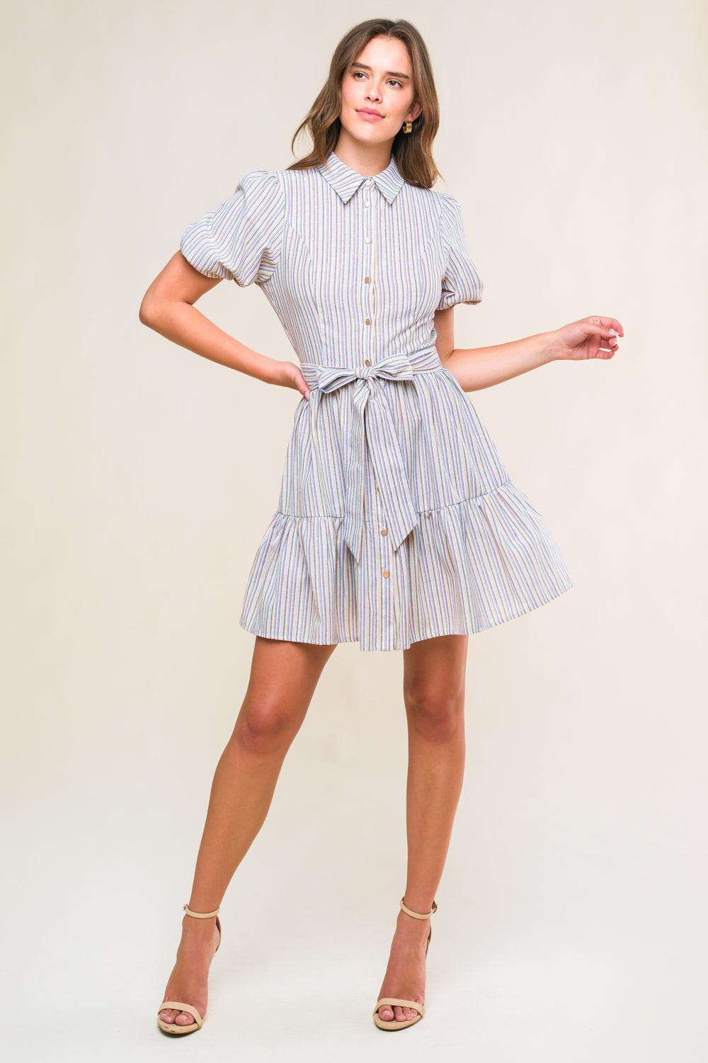 Adorable Prescence Woven Mini Dress