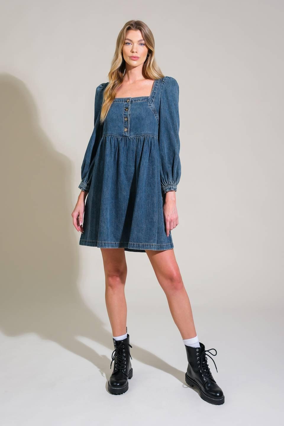 Exotic Escape Denim Mini Dress