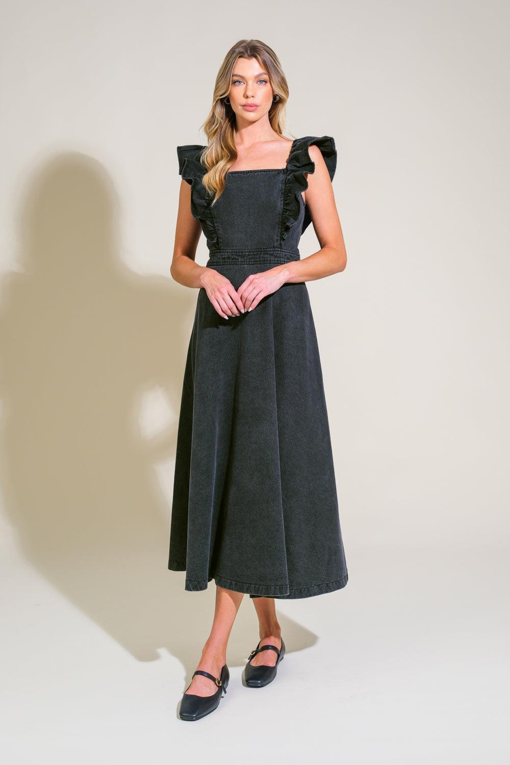 Timeless Charm Denim Midi Dress
