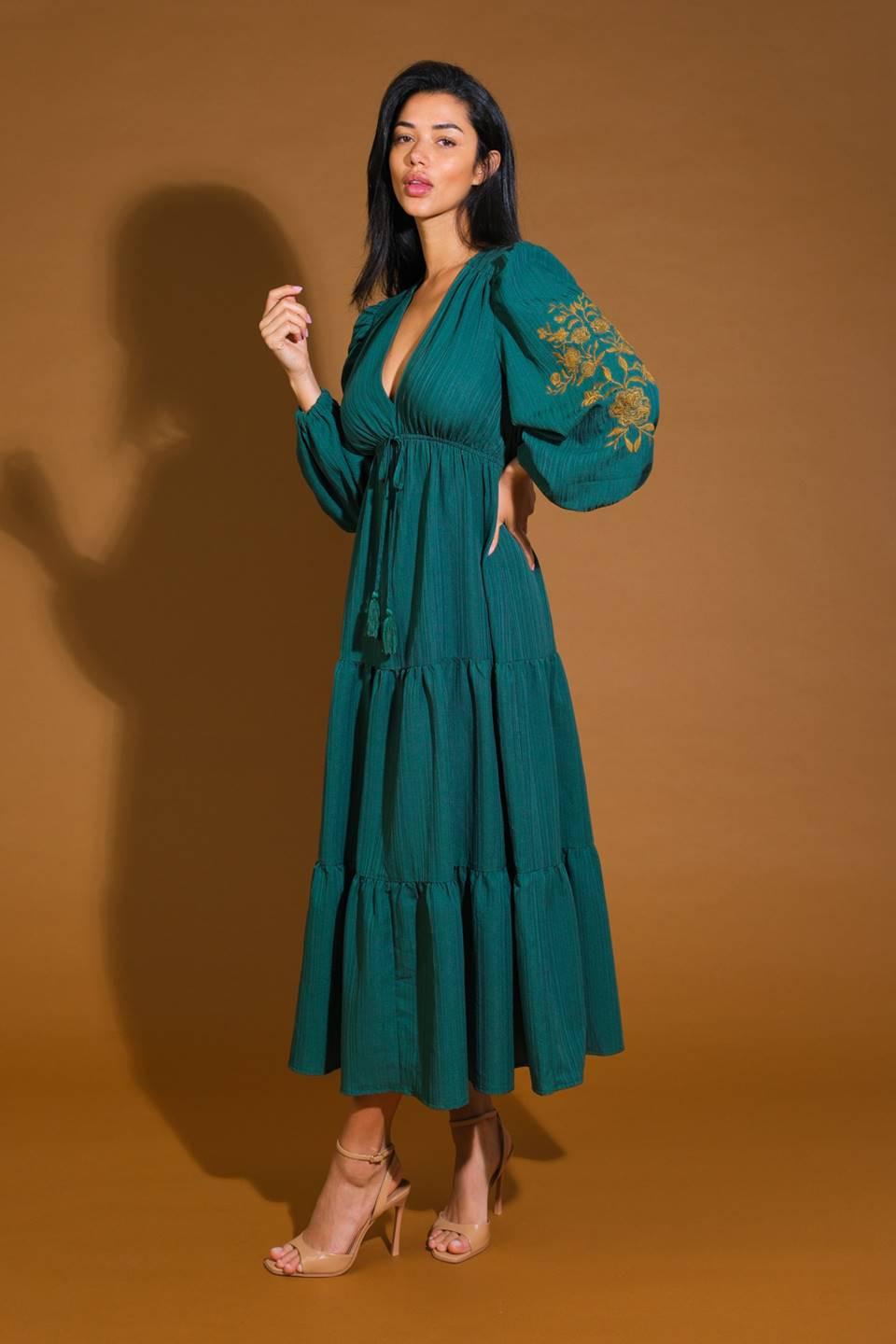 Young Love Woven Midi Dress