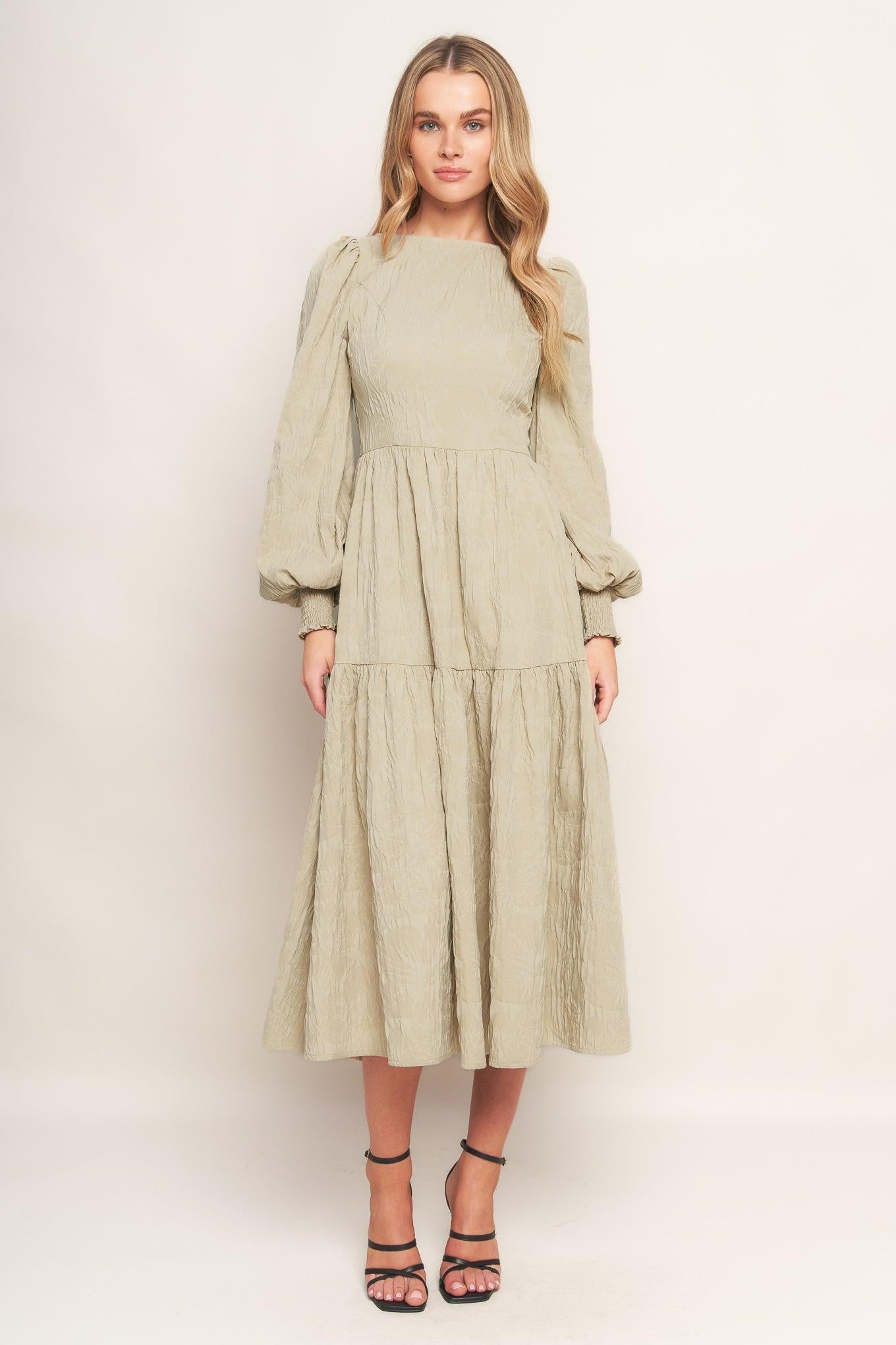 NEBULA NIGHTS WOVEN MIDI DRESS