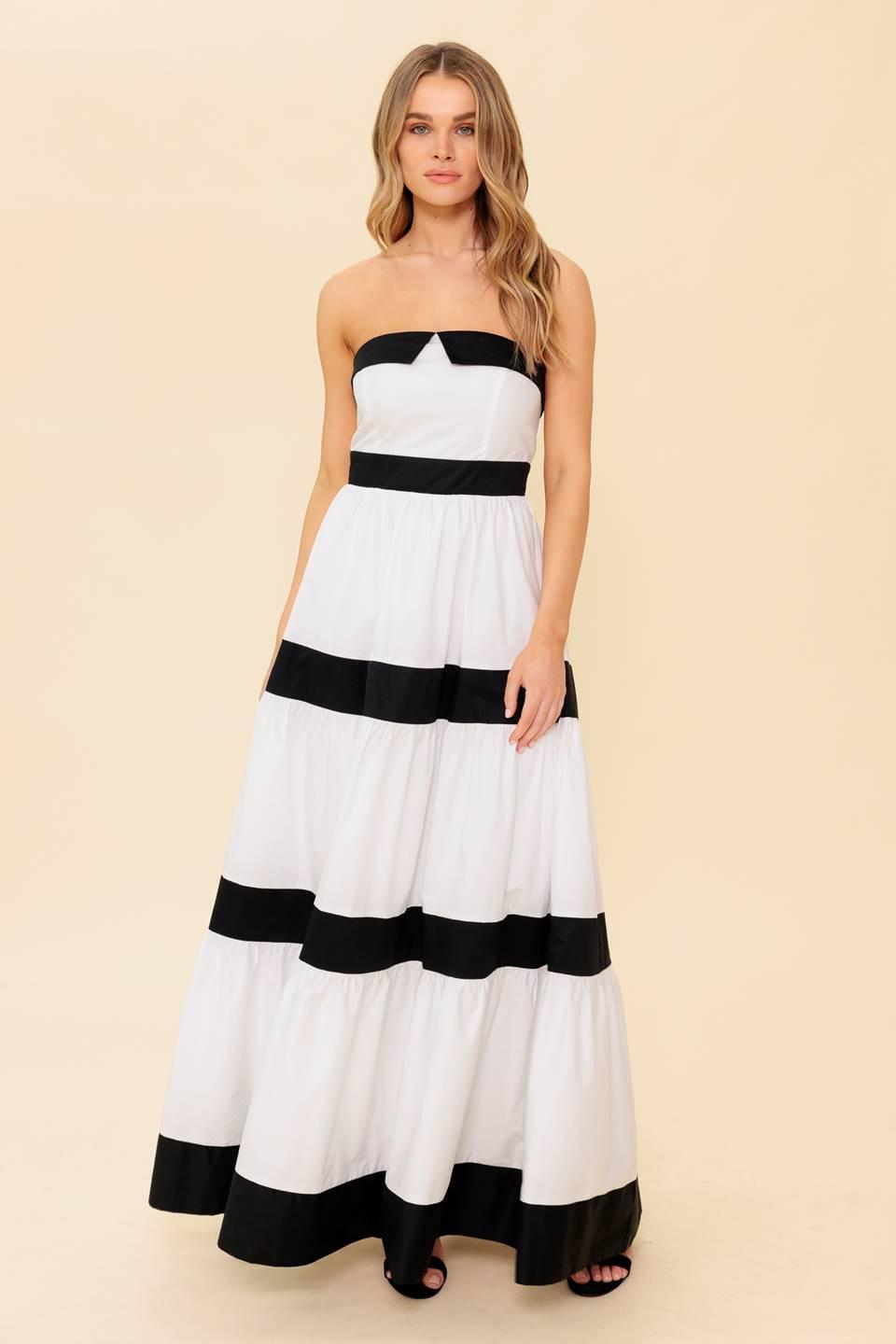 Yours to Keep Color Blocked Maxi Dress