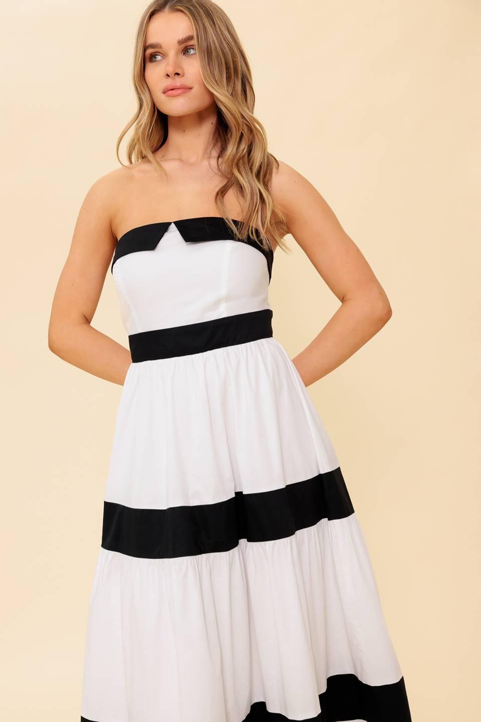 Yours to Keep Color Blocked Maxi Dress