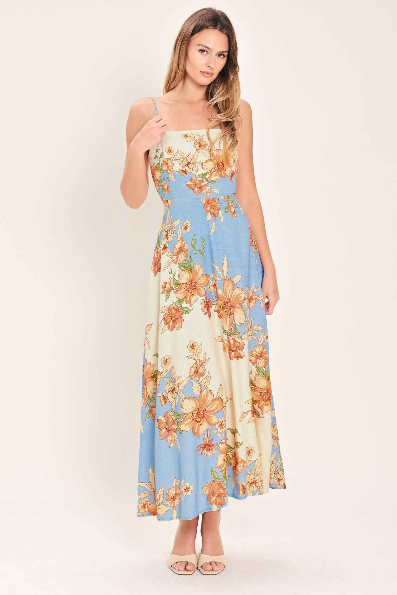 SUMMER SERENADE WOVEN MIDI DRESS