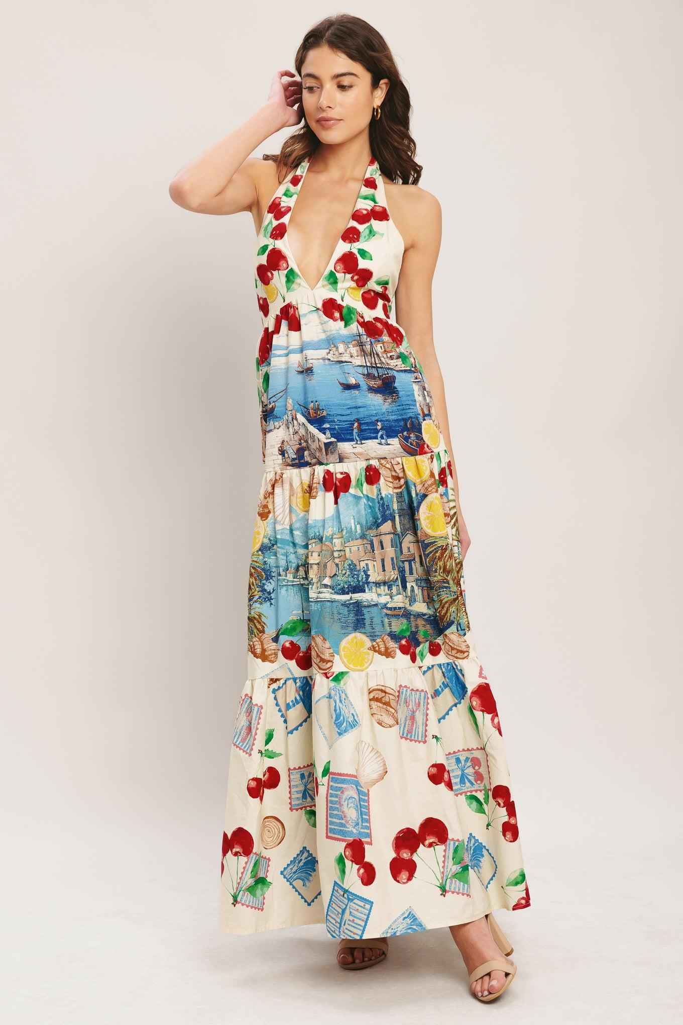 ITALIAN RIVIERA DREAM WOVEN MAXI DRESS