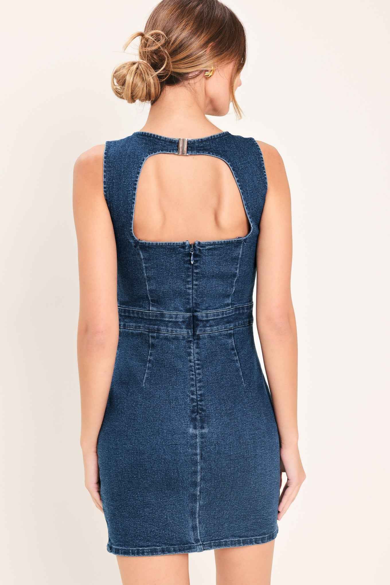CLASSIC DENIM MINI DRESS