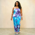 Women’s Plus Size Purple Tie Dye Jumpsuit