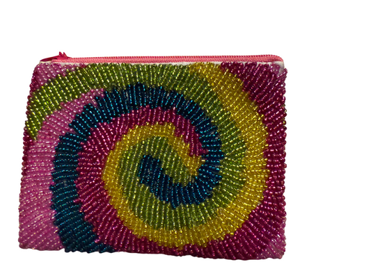 Twist & Shimmer Beaded Coin Purse