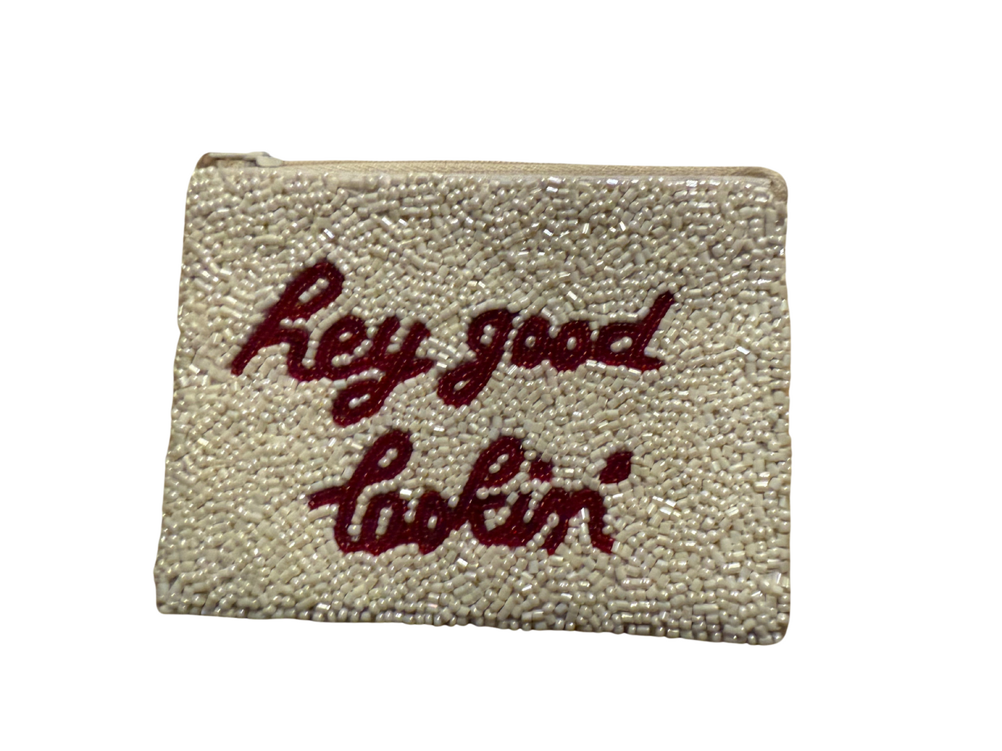 Hey Good Lookin’ Beaded Coin Purse