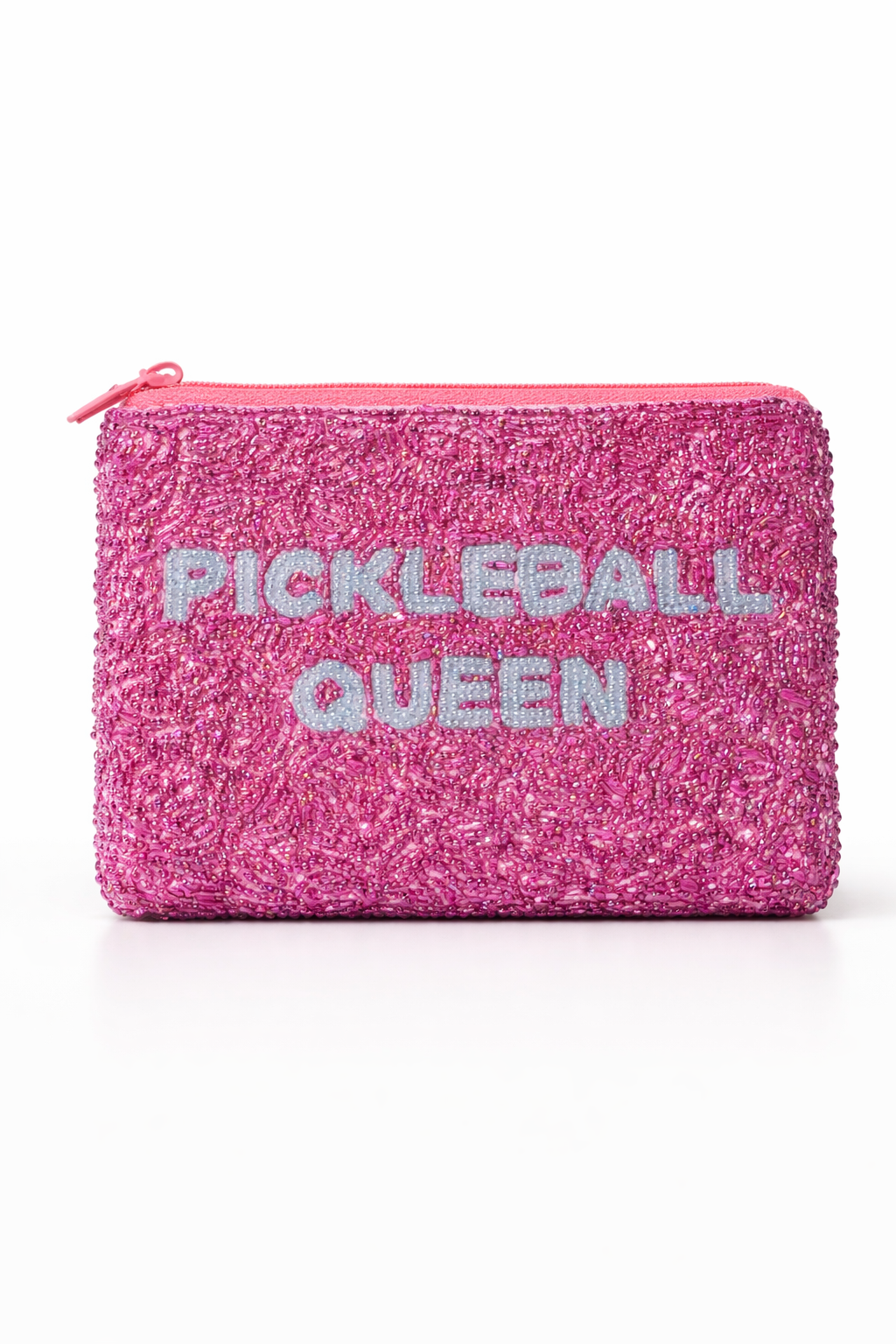 Pickleball Queen Beaded Coin Bag