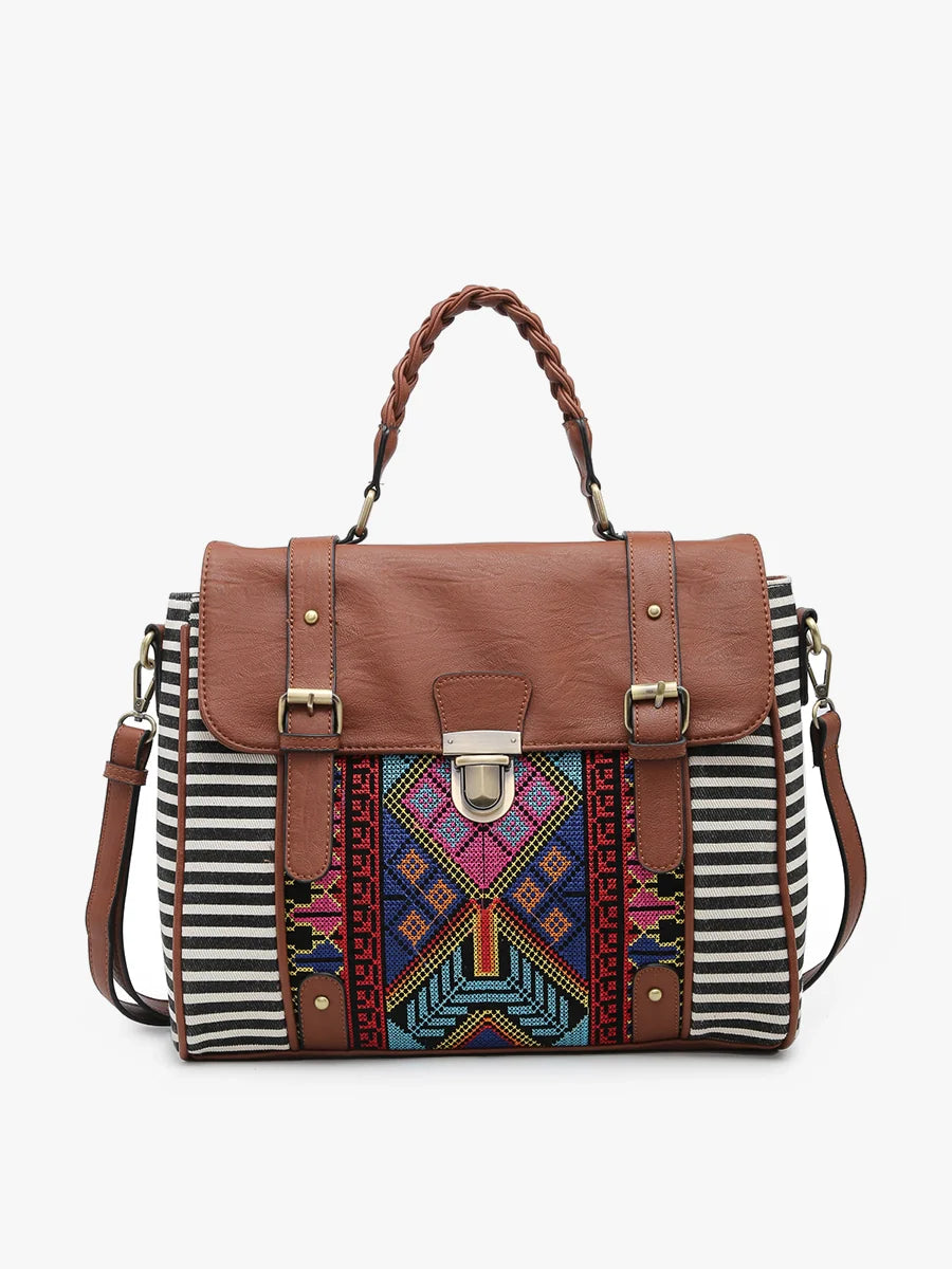 Sedona Embroidered Satchel Purse