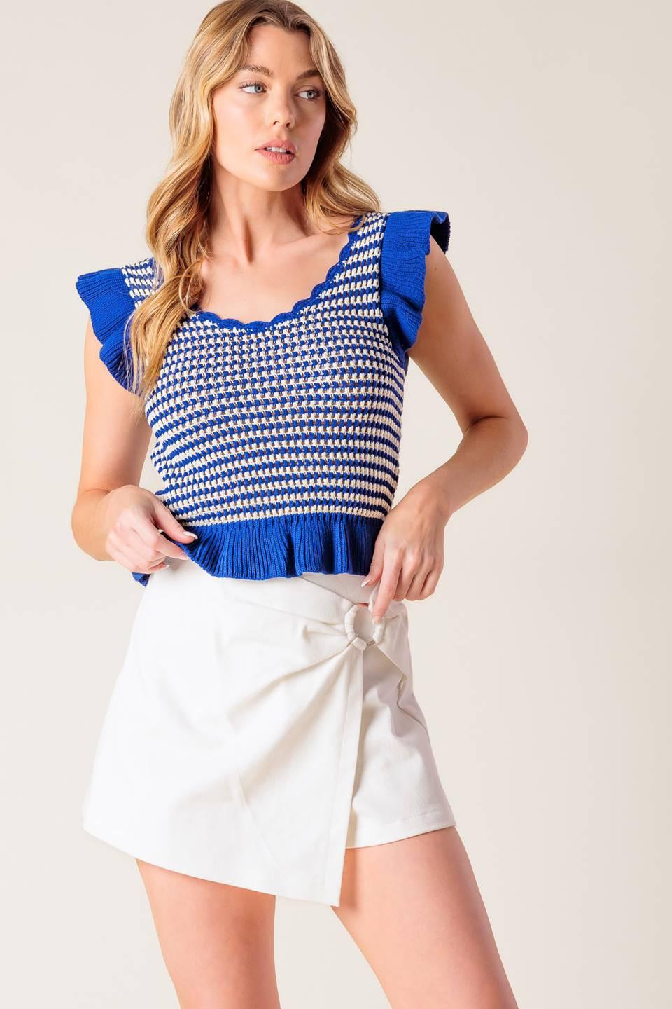 Young at Heart White Woven Skort