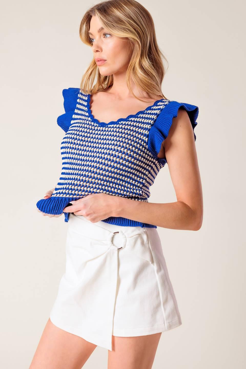 Young at Heart White Woven Skort