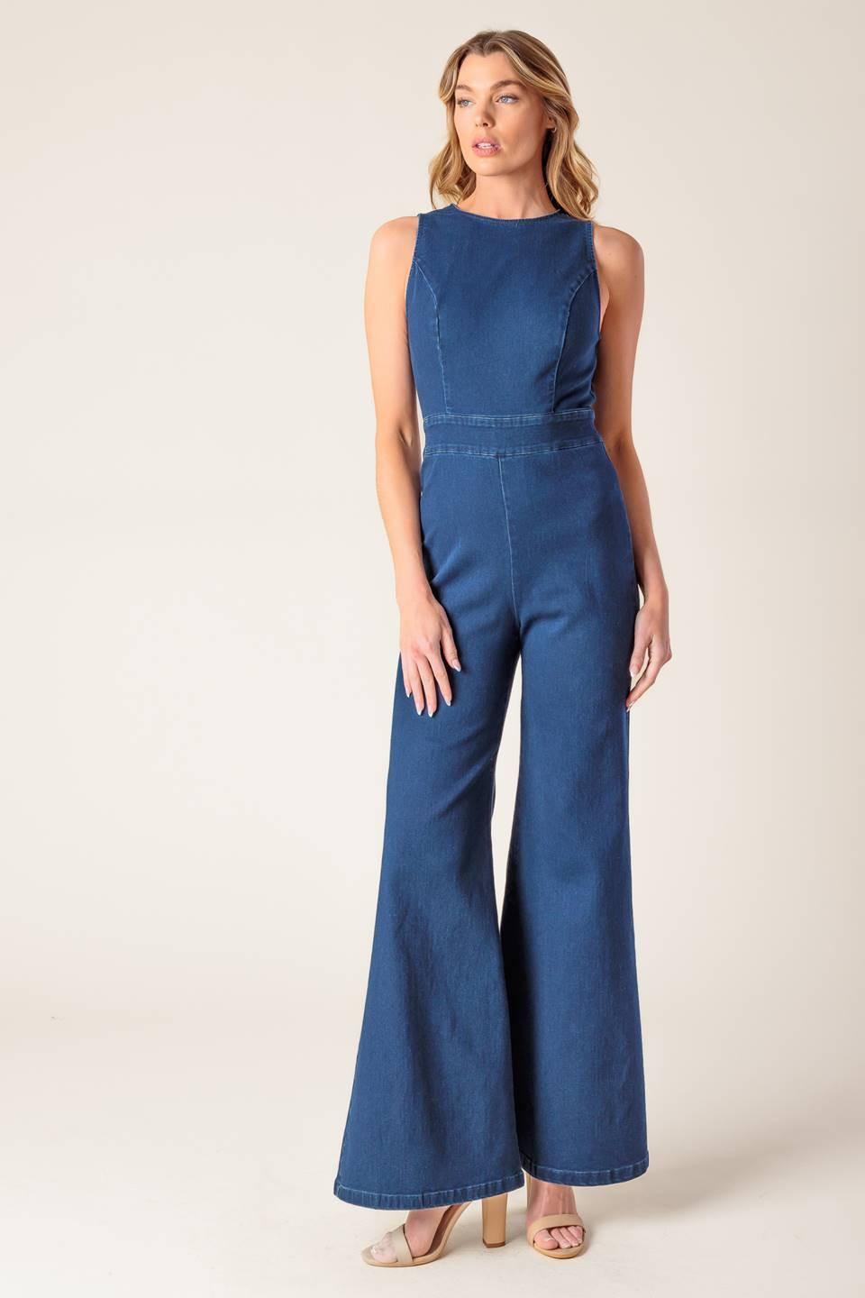 Book Nook Medium Indigo Denim Jumpsuit