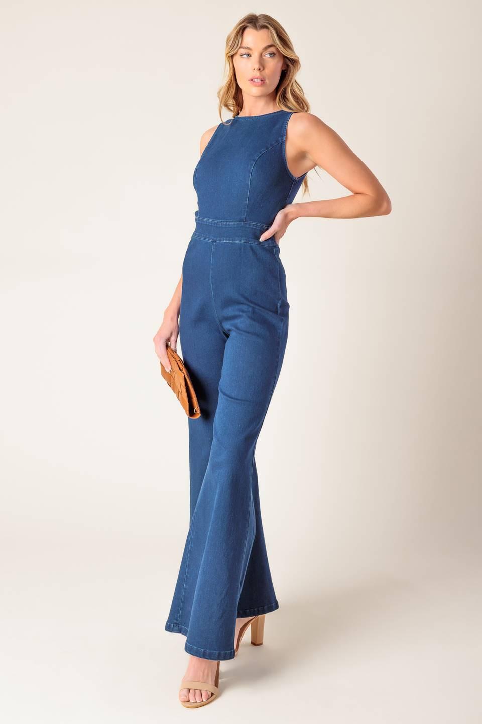 Book Nook Medium Indigo Denim Jumpsuit